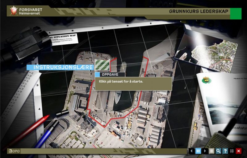 FORSVARET – TABLET APP MAIN MENU