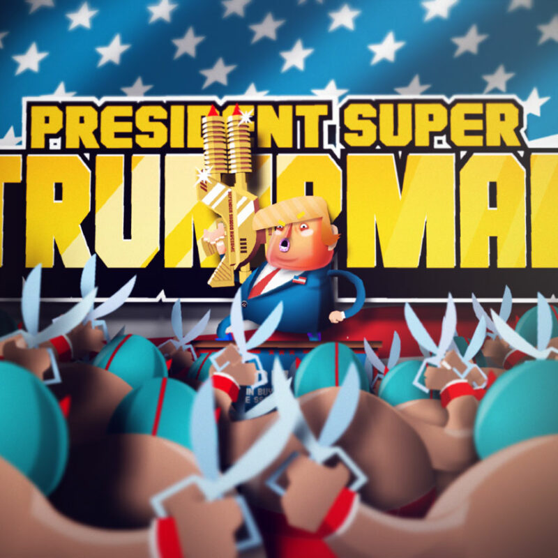 SUPERTRUMPMAN – KEY ART AND LOGO